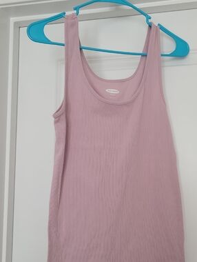Old Navy Light Pink Ribbed Scoop Tank